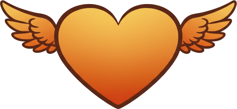 heart with wing icon