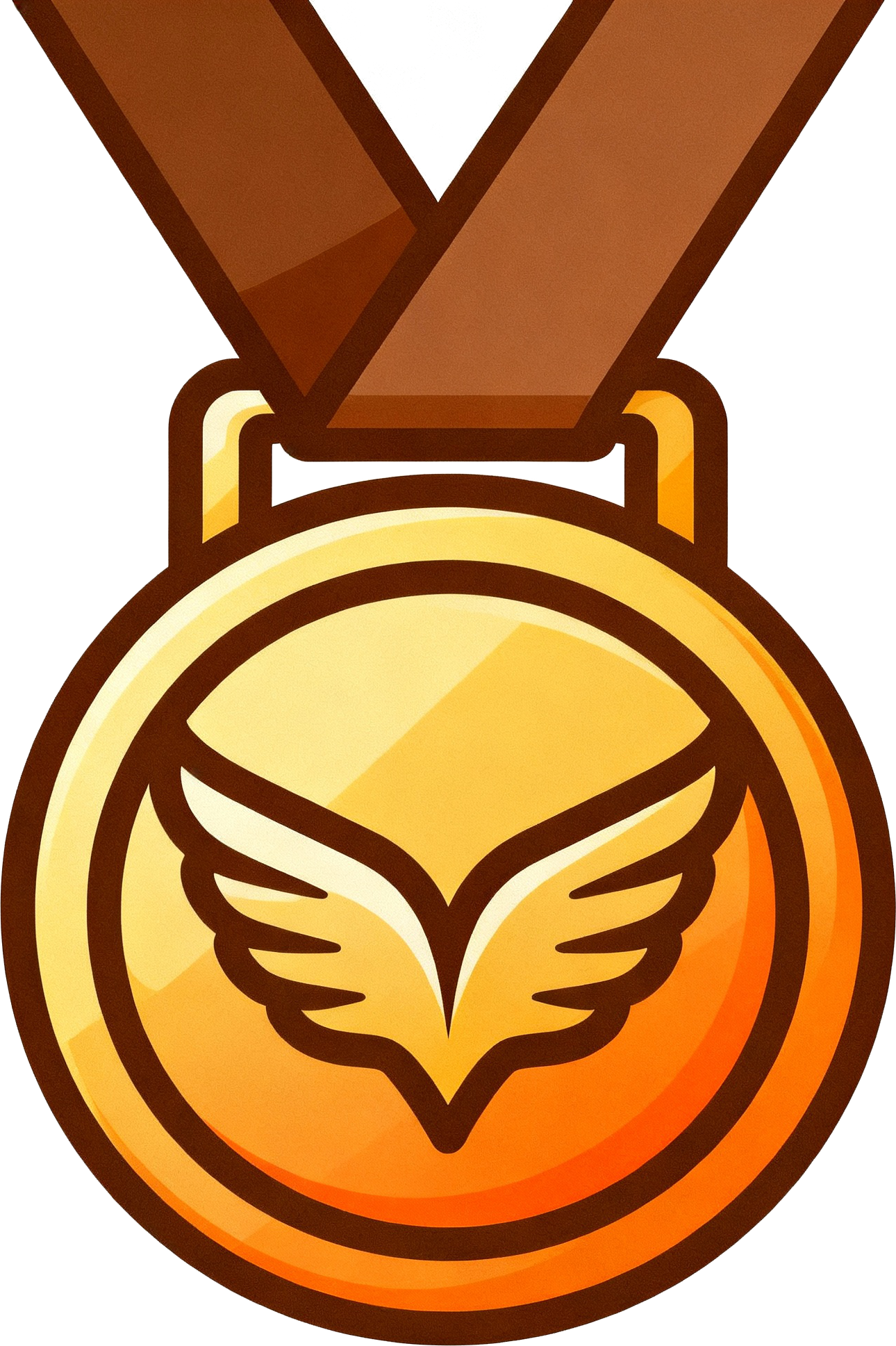 Award medal with wings icon